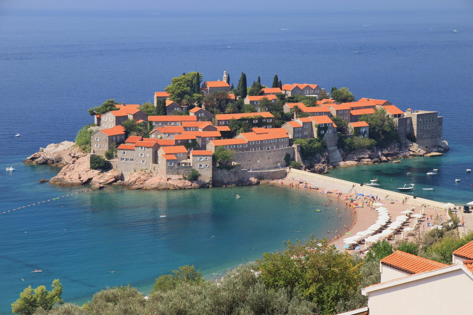 Sveti Stefan island on the Montenegrin coast